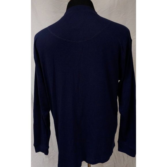 CE Schmidt Workwear Mens Medium Blue Waffle Knit Henley Thermal Shirt - Picture 8 of 11